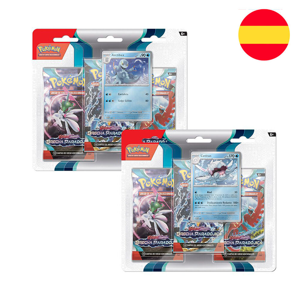Blíster Pokémon TCG Brecha Paradójica con tres sobres y carta promocional