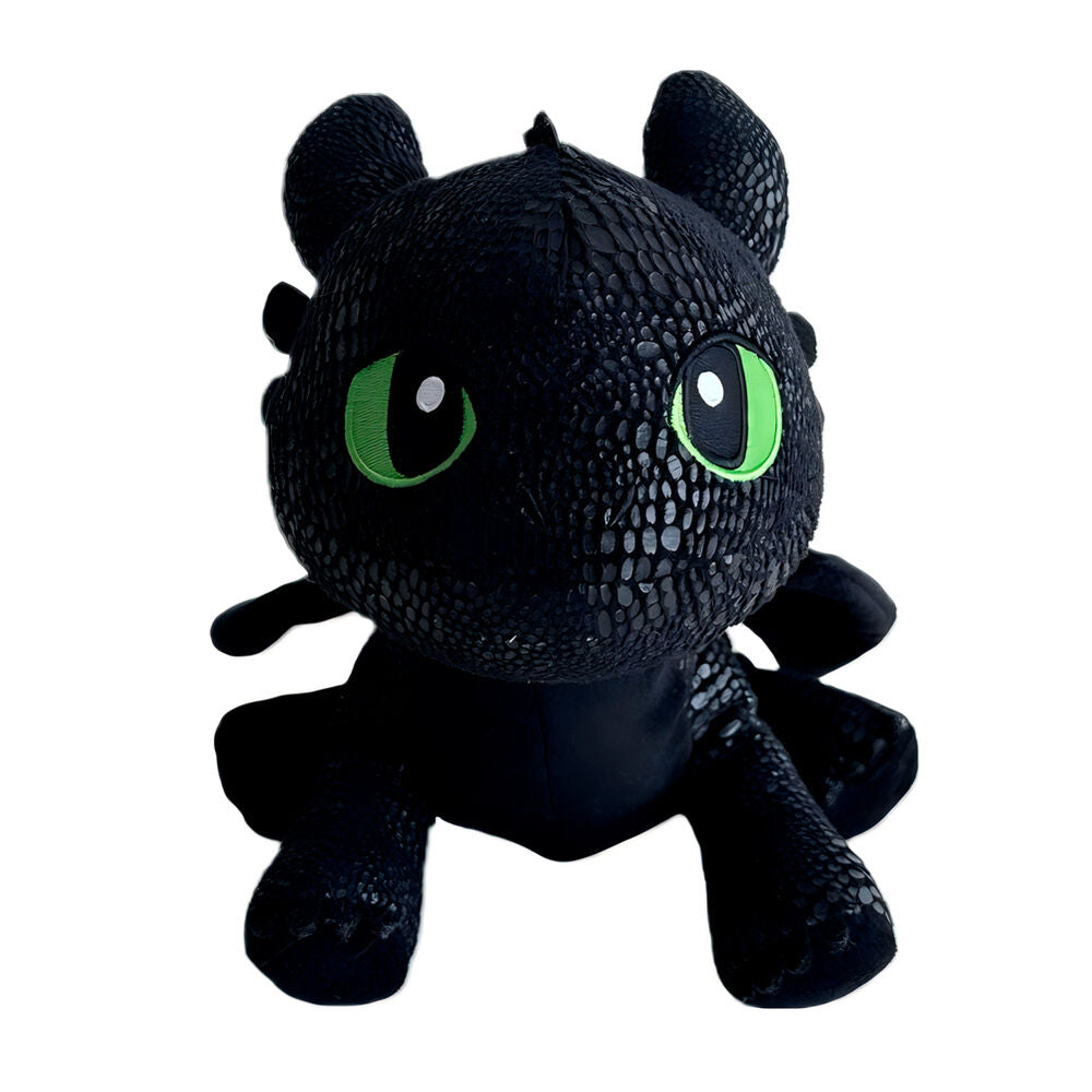 Peluche negro de Desdentao con ojos verdes