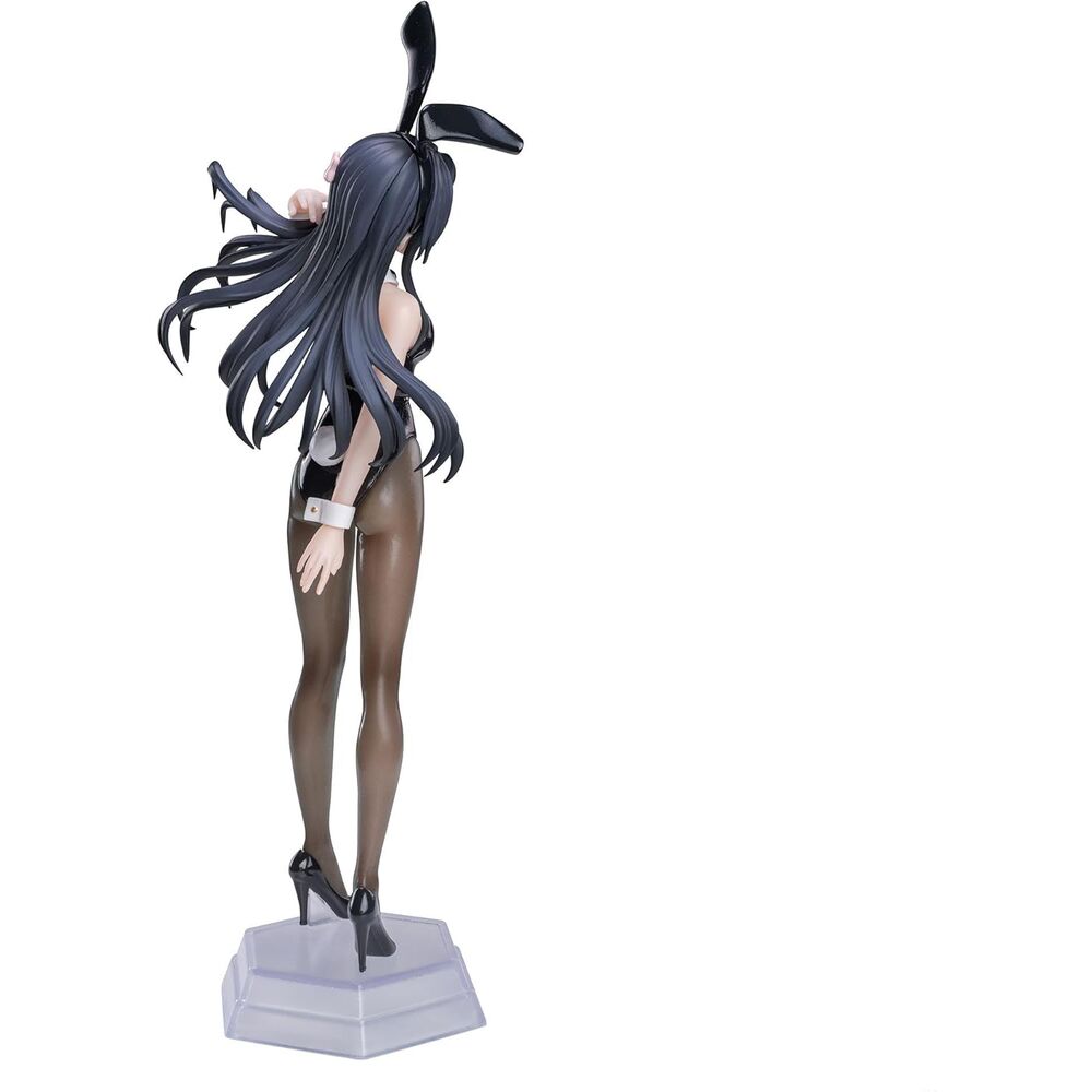 Figura de Mai Sakurajima con traje de conejita negro y base translúcida - 3