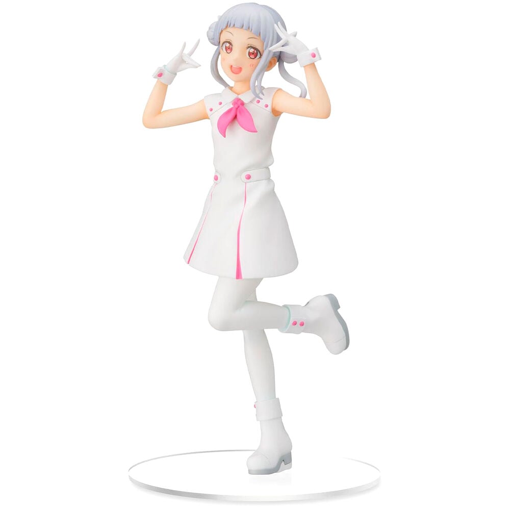 Figura de Chisato Arashi de Love Live! Superstar! con vestido blanco y rosa