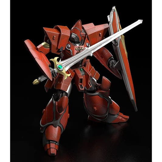 Figura Iron Giant Panzer World Galient de GOOD SMILE con espada y gran escudo rojo - 3