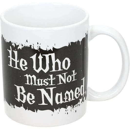 Taza blanca y negra de Harry Potter He Who Must Not Be Named - 2