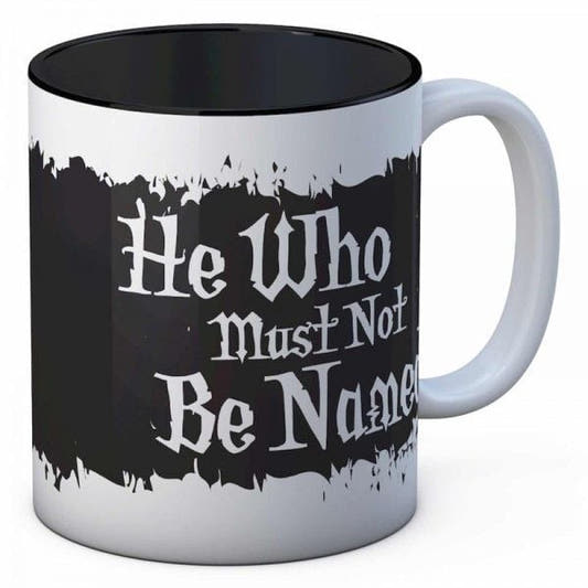 Taza blanca y negra de Harry Potter He Who Must Not Be Named - 3