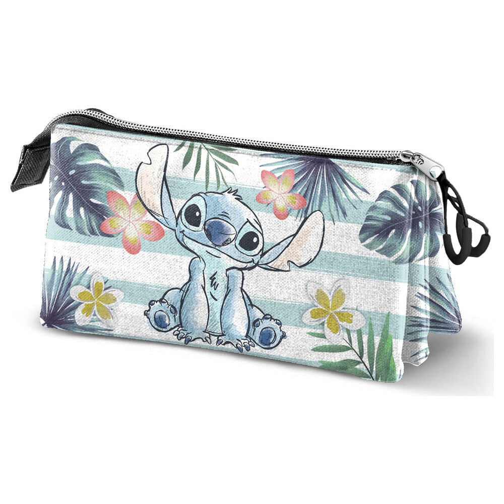 Portatodo triple Ocean Stitch Disney con estampado tropical