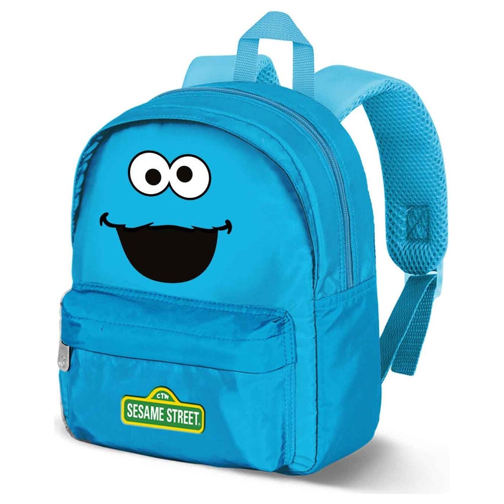 Mochila azul del Monstruo de las Galletas de Barrio Sésamo