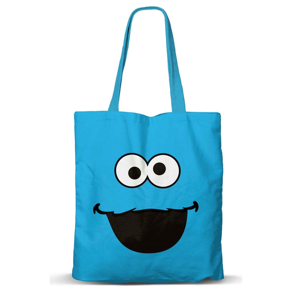 Bolsa tote azul del Monstruo de las Galletas de Barrio Sésamo