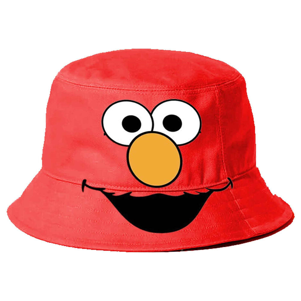 Gorro pescador infantil rojo con diseño de Elmo de Barrio Sésamo
