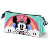 Portatodo triple turquesa Rainbow Minnie Disney con arcoíris