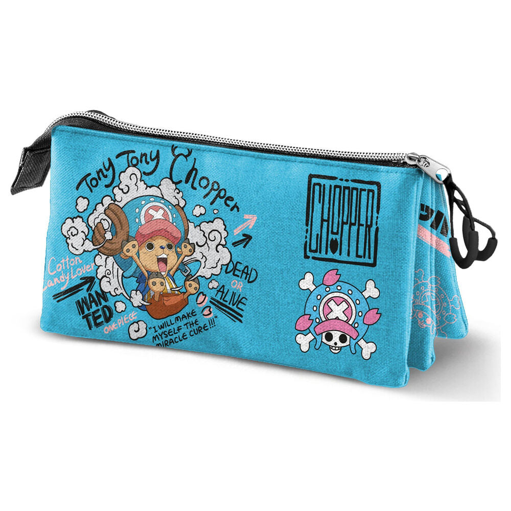 Portatodo triple turquesa de Chopper de One Piece