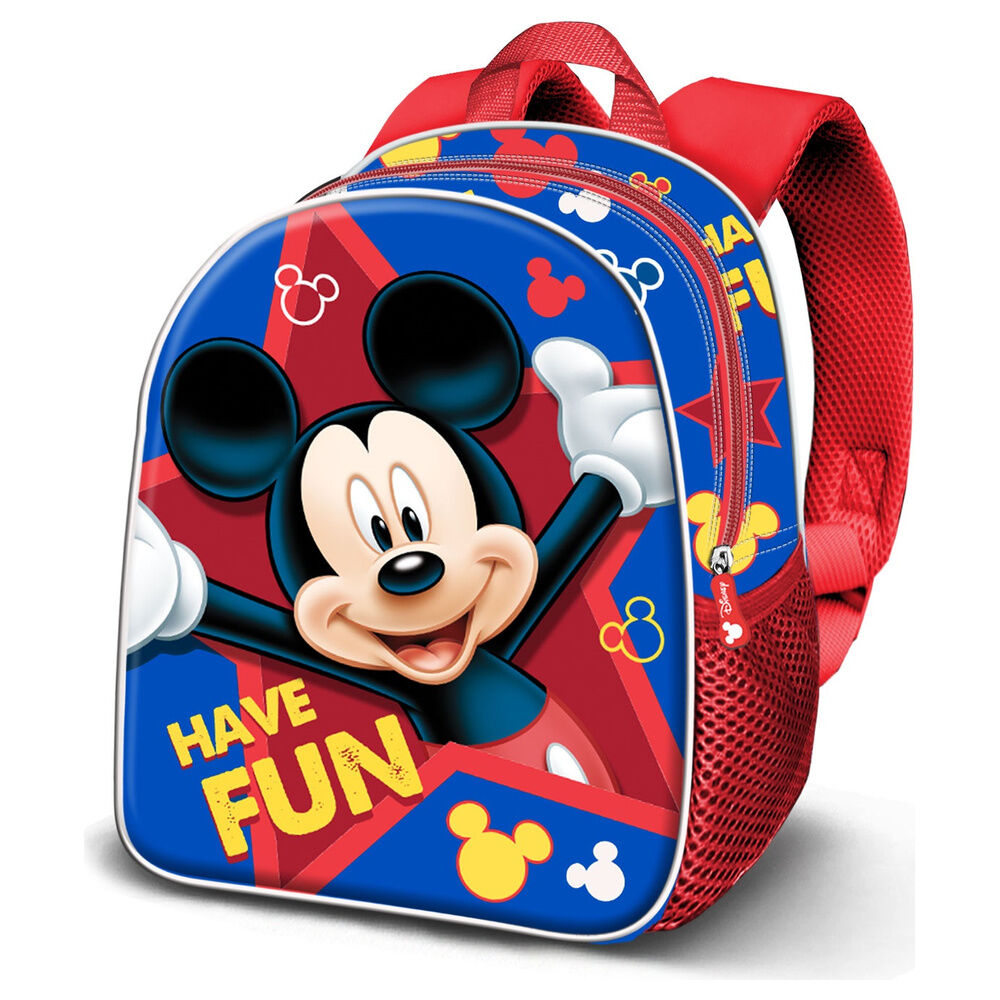 Mochila 3D roja y azul de Mickey Disney