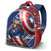 Mochila 3D azul y roja de Capitán América Marvel con su escudo