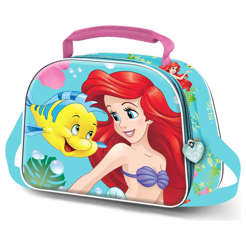 Bolsa portameriendas 3D de La Sirenita Disney con Ariel y Flounder