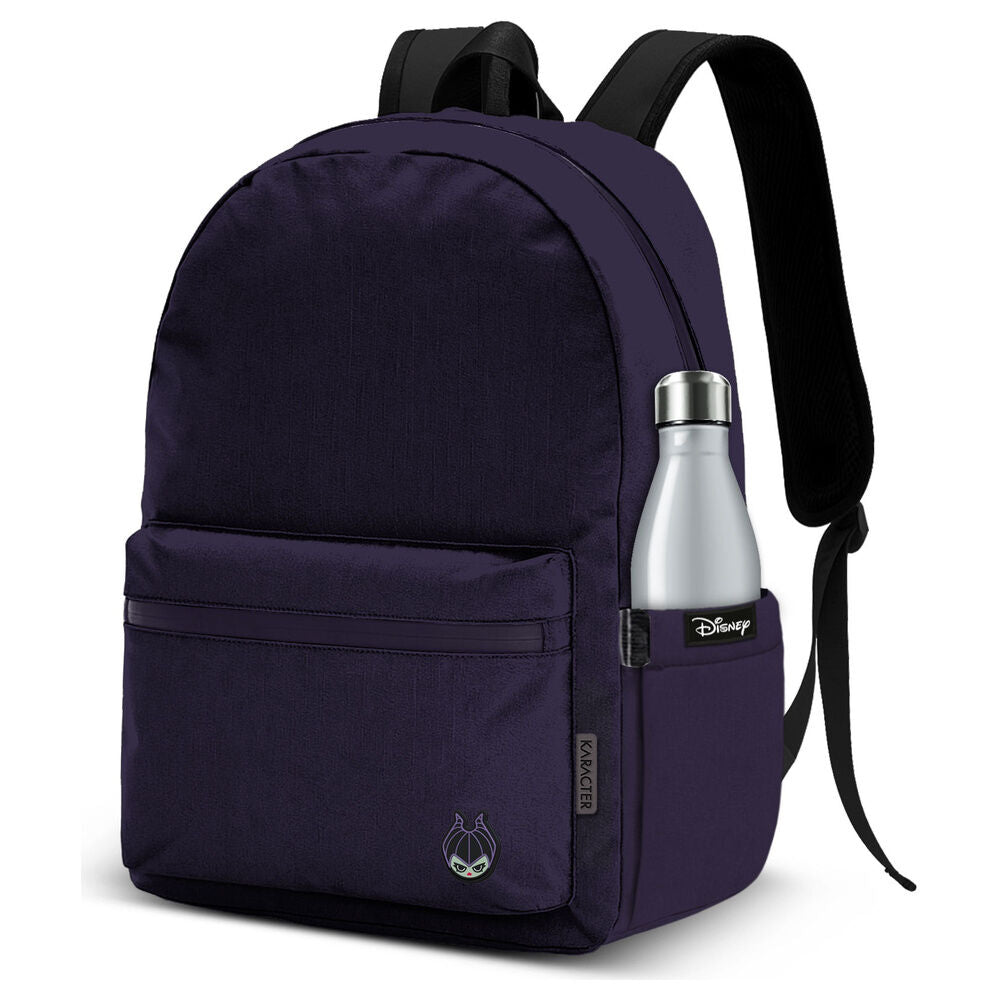 Mochila morada Villanas Disney con detalle de Maléfica