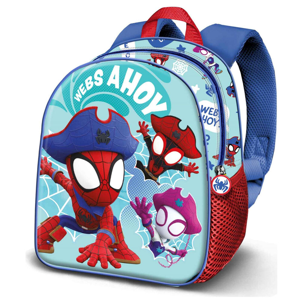 Mochila 3D Spidey Marvel Pirates azul con personajes