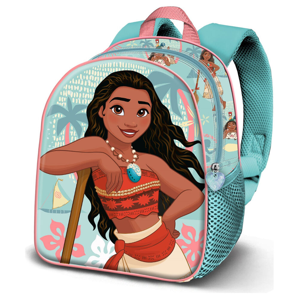 Mochila 3D de Vaiana Disney en tonos turquesa y rosa
