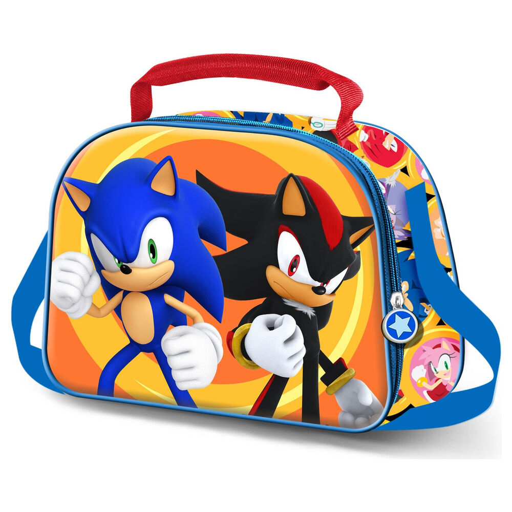 Bolsa portameriendas 3D de Shadow y Sonic the Hedgehog