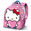Mochila rosa 3D de Hello Kitty con diseño de corazón