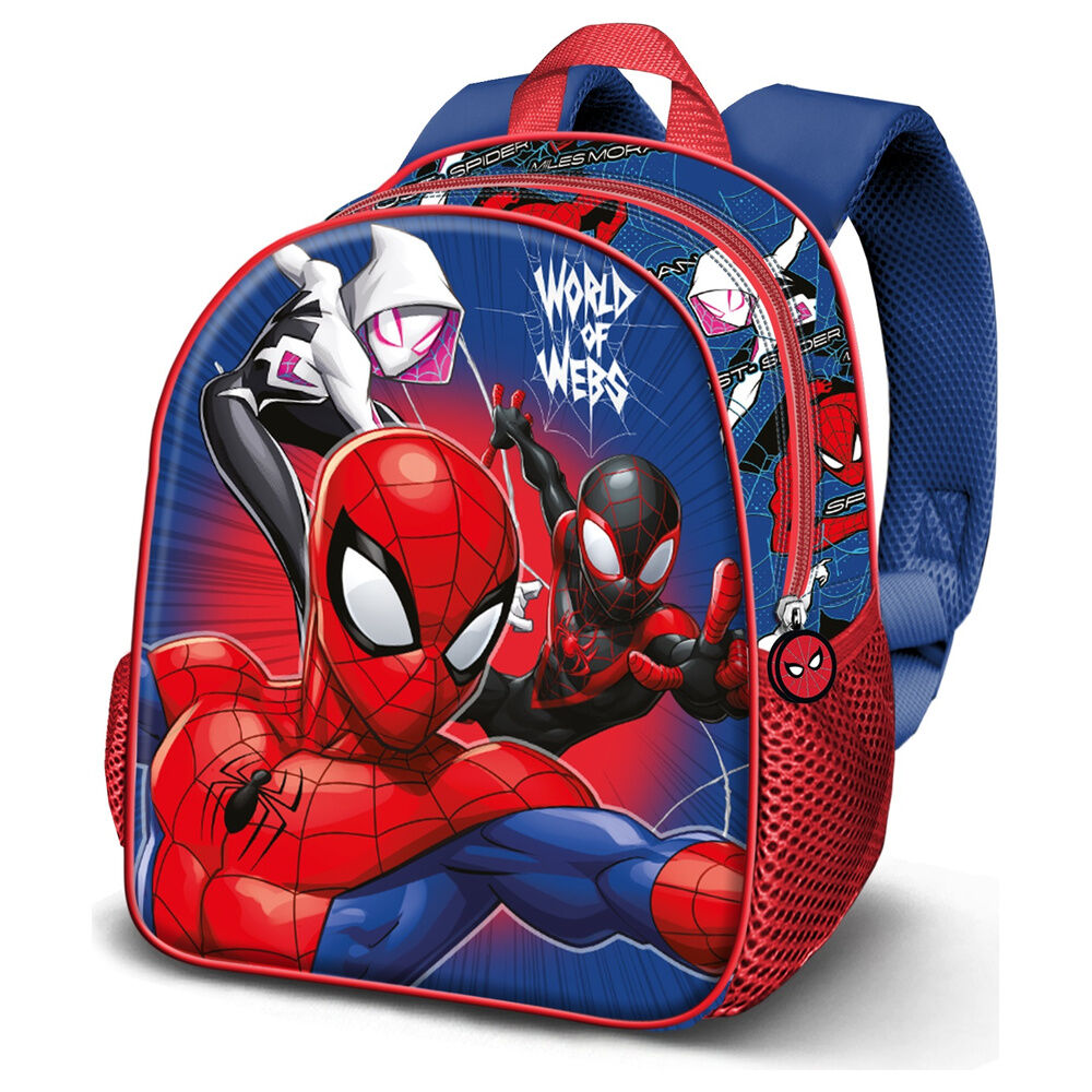 Mochila Spider-Man Marvel roja y azul de 40 cm