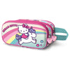 Portatodo 3D de Hello Kitty sobre un unicornio con arcoíris
