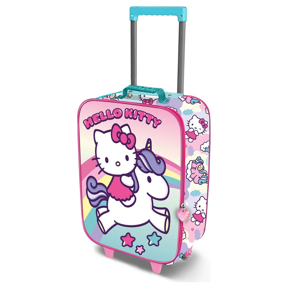 Maleta trolley Unicorn Hello Kitty con asa telescópica y ruedas