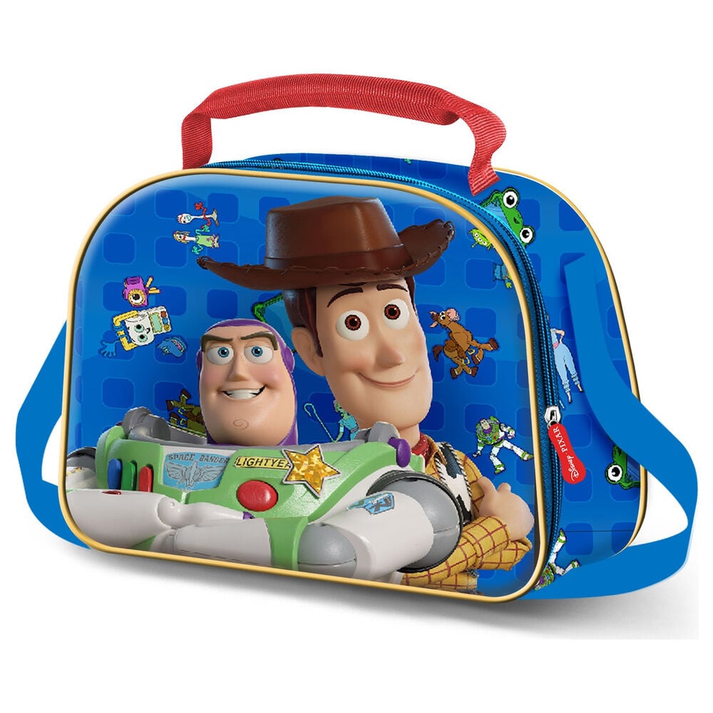 Bolsa portameriendas azul 3D de Toy Story con Woody y Buzz