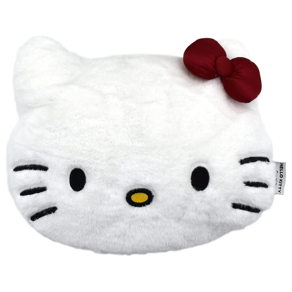 Peluche bolsa de agua caliente Hello Kitty blanco con lazo rojo
