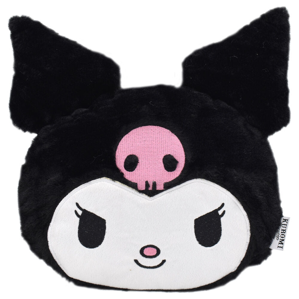 Peluche bolsa de agua caliente de Kuromi negro y rosa