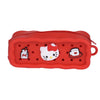 Portatodo rojo de silicona Hello Kitty con cremallera
