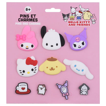 Blíster con 10 charms de Hello Kitty and Friends