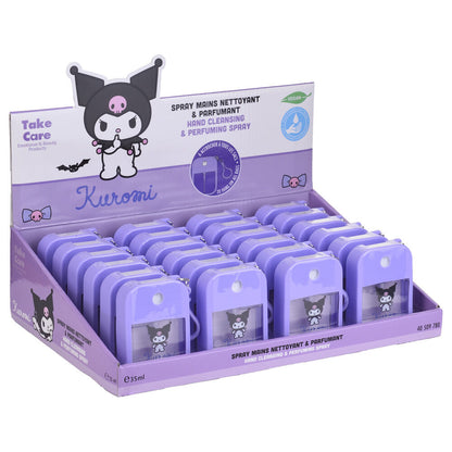 Spray de manos Kuromi lila de 35 ml con cadena
