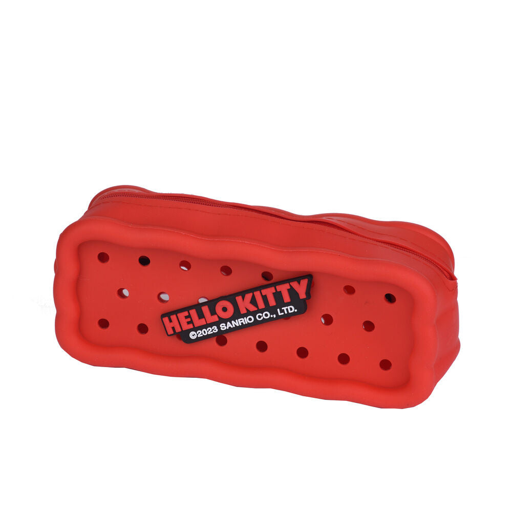 Portatodo rojo de silicona Hello Kitty con cremallera - 2