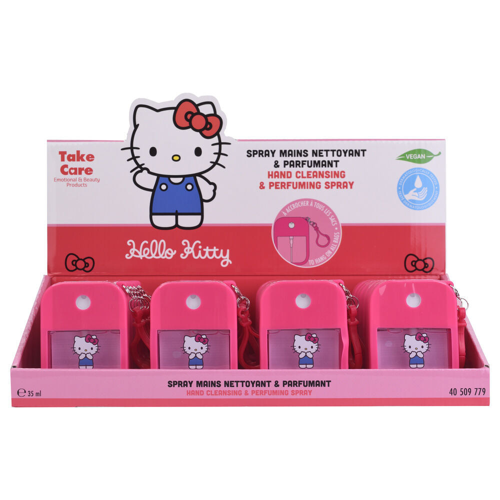Spray de manos Hello Kitty de 35 ml en envase rosa - 2
