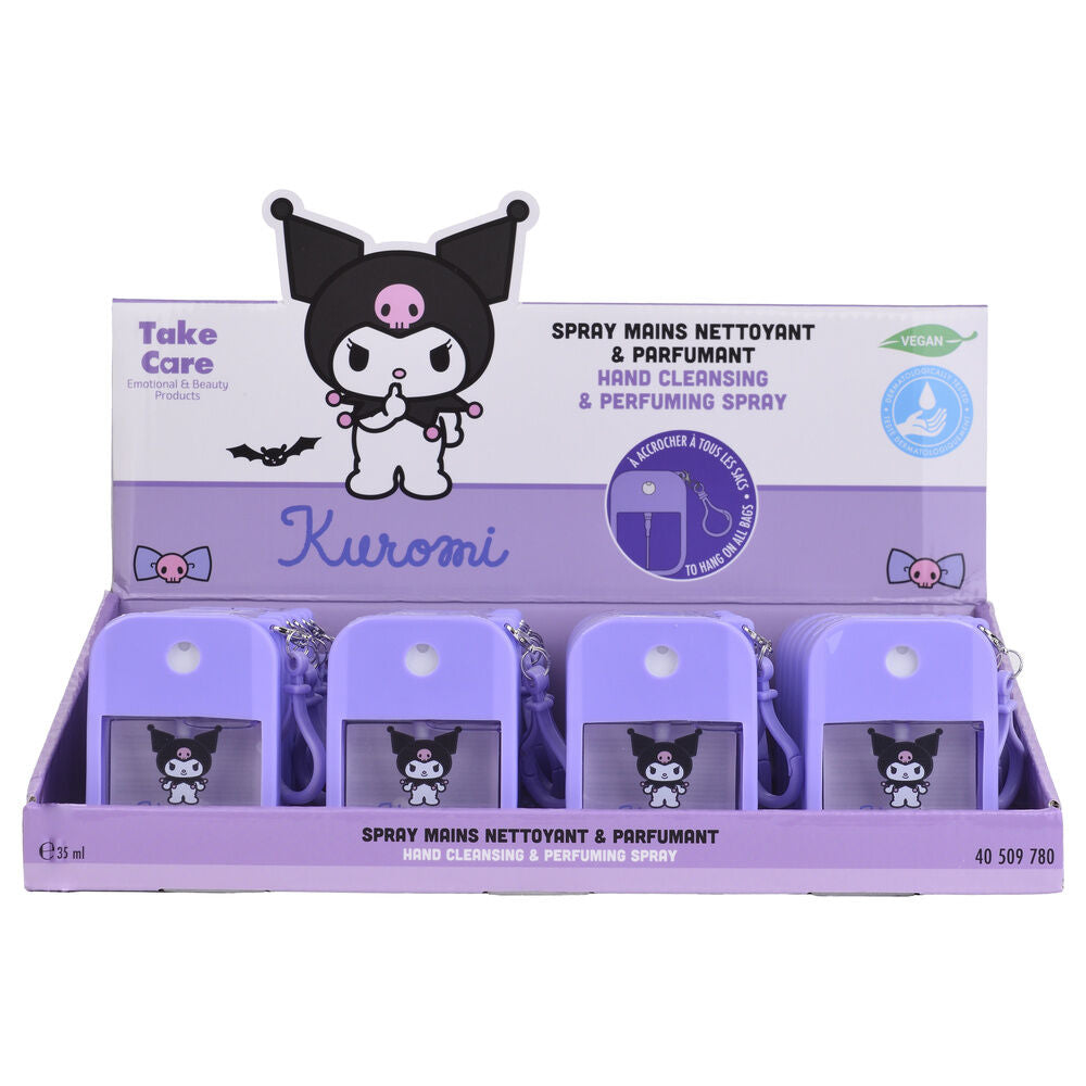 Spray de manos Kuromi lila de 35 ml con cadena - 2