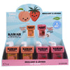 Bálsamo y brillo labial Kawaii TAKE CARE en diseños de melocotón y fresa
