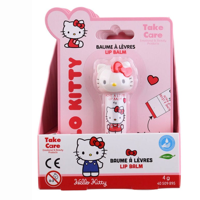 Bálsamo labial Hello Kitty Take Care de 4 g en envase rosa