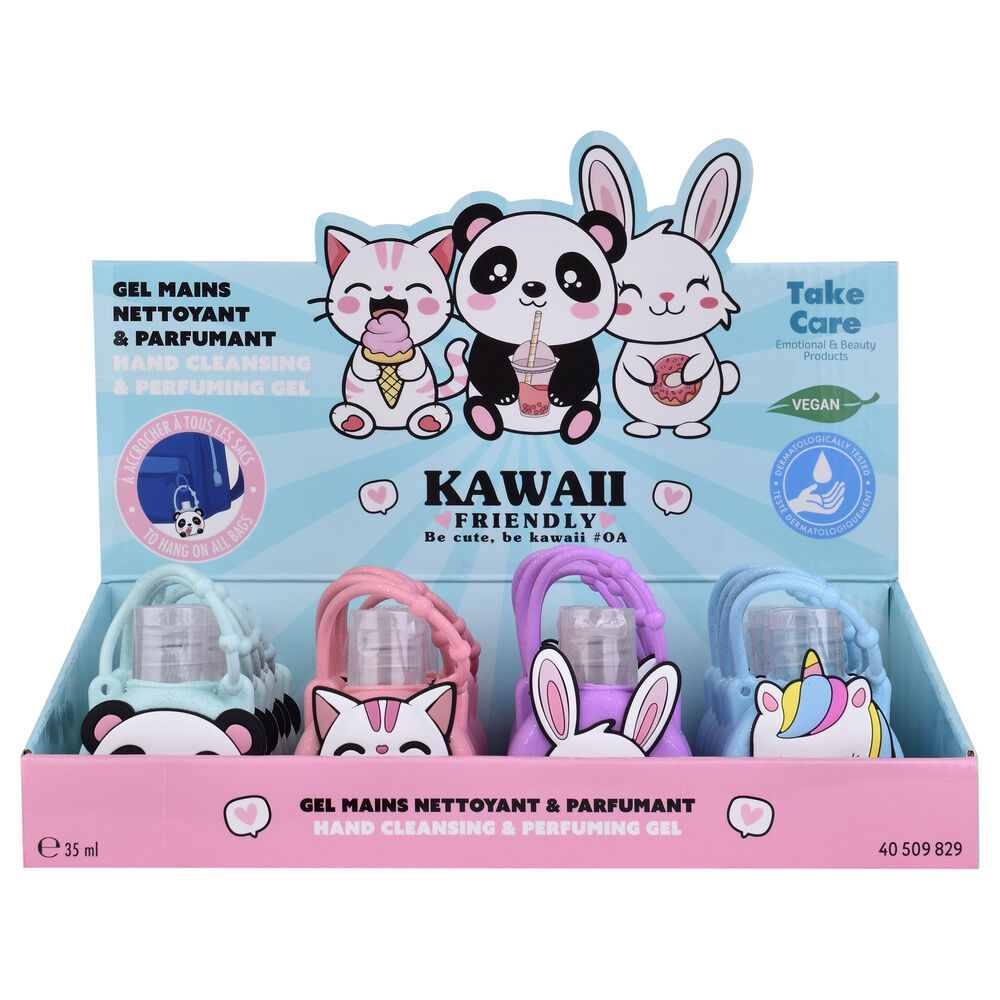 Gel desinfectante de manos Kawaii TAKE CARE de 35 ml con asa y diseño surtido