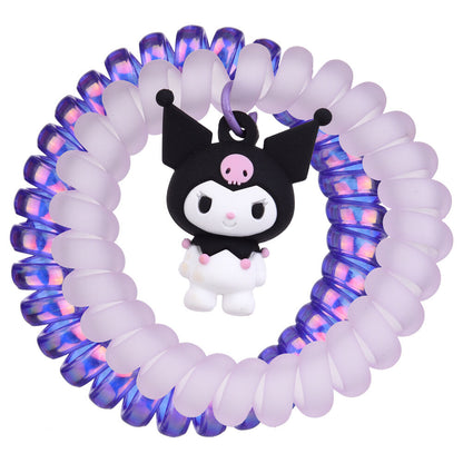 Blíster con dos coleteros lila y morado de Kuromi Hello Kitty
