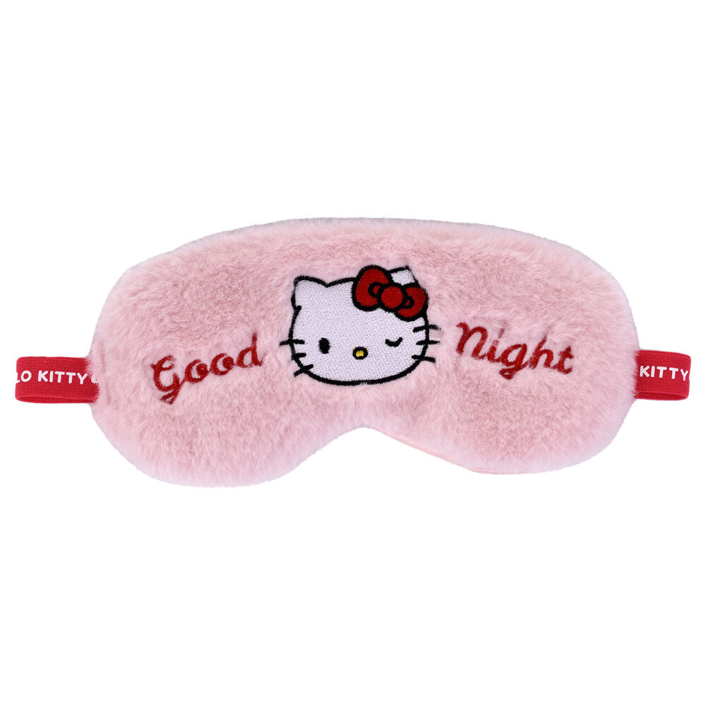 Antifaz de noche rosa Hello Kitty con mensaje Good night - 2