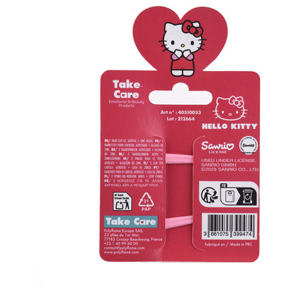 Blíster con dos pinzas para el pelo rojas de Hello Kitty - 2