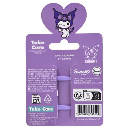 Blíster con dos pinzas moradas para el pelo de Kuromi - 2