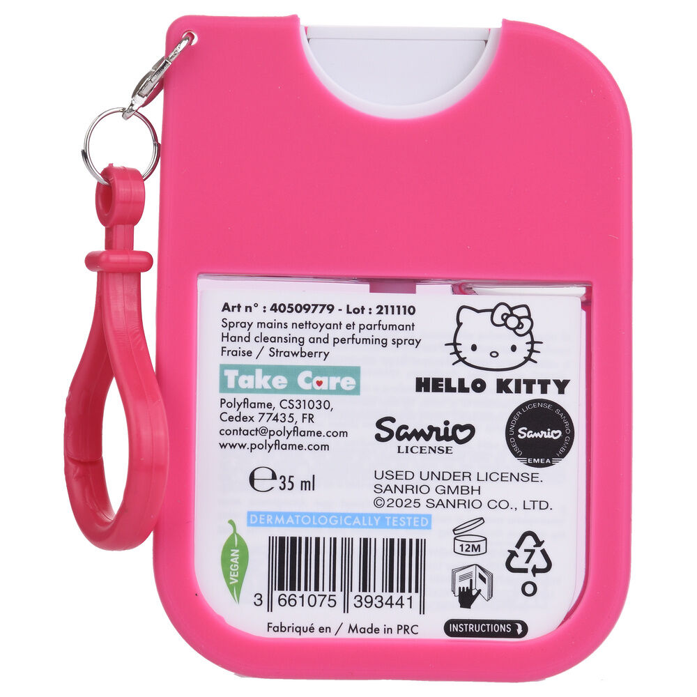 Spray de manos Hello Kitty de 35 ml en envase rosa - 4