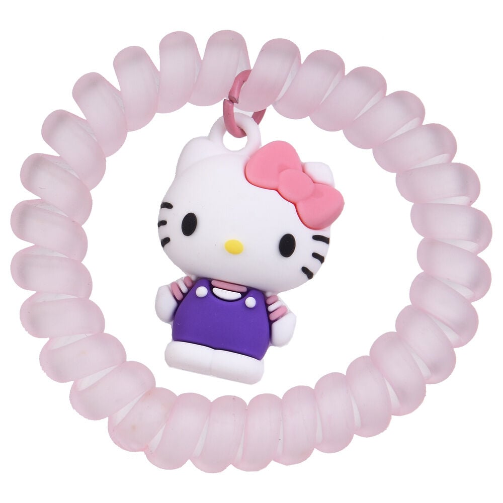 Dos coleteros espirales rosas de Hello Kitty - 3