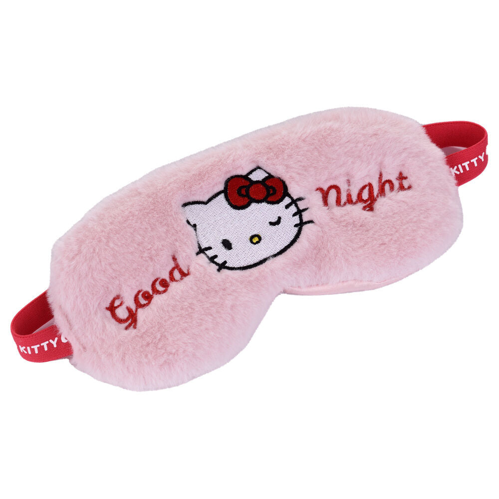 Antifaz de noche rosa Hello Kitty con mensaje Good night - 3