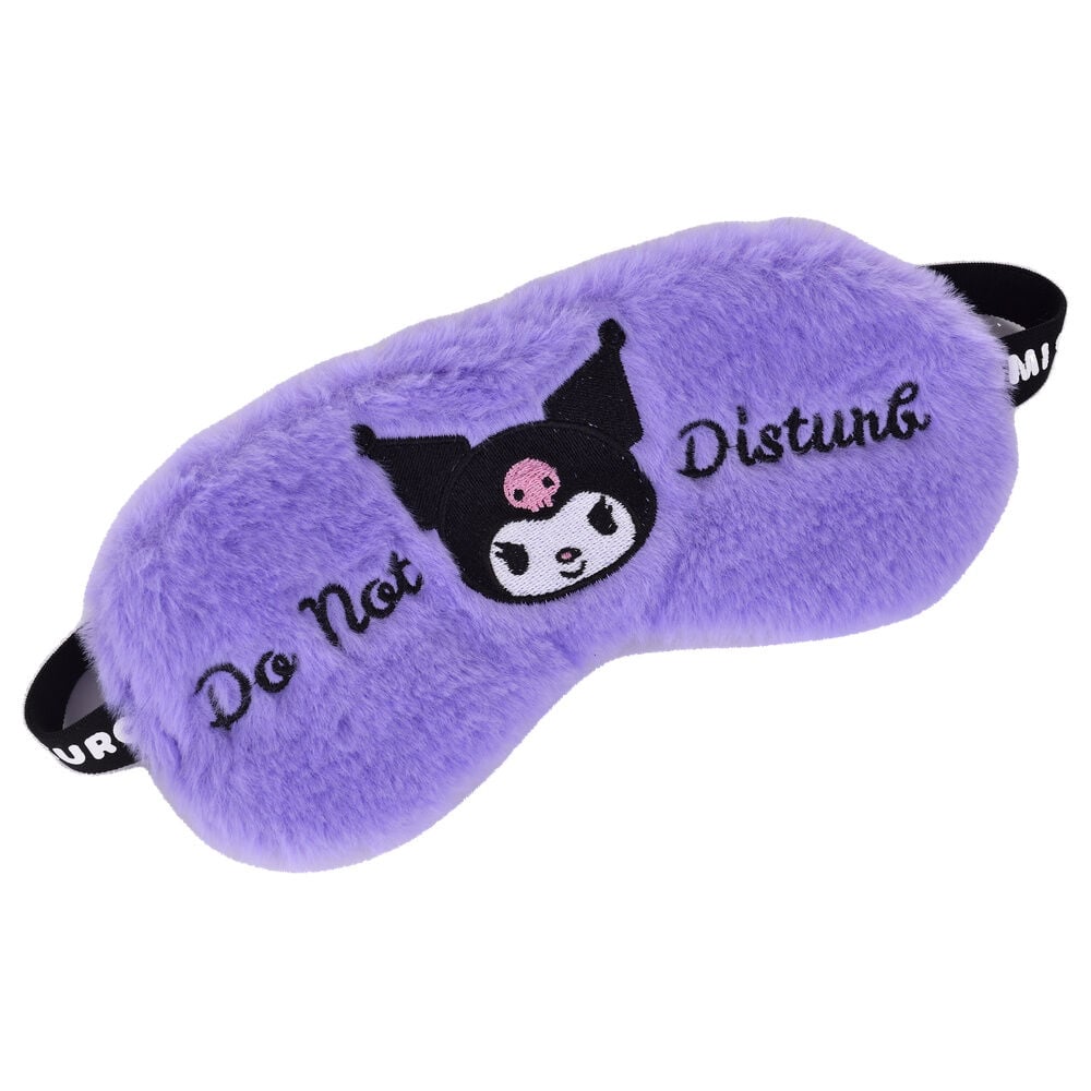 Antifaz de noche morado de Kuromi con mensaje Do Not Disturb - 3