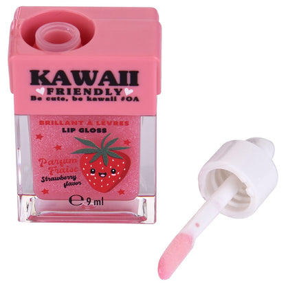Bálsamo y brillo labial Kawaii TAKE CARE en diseños de melocotón y fresa - 4