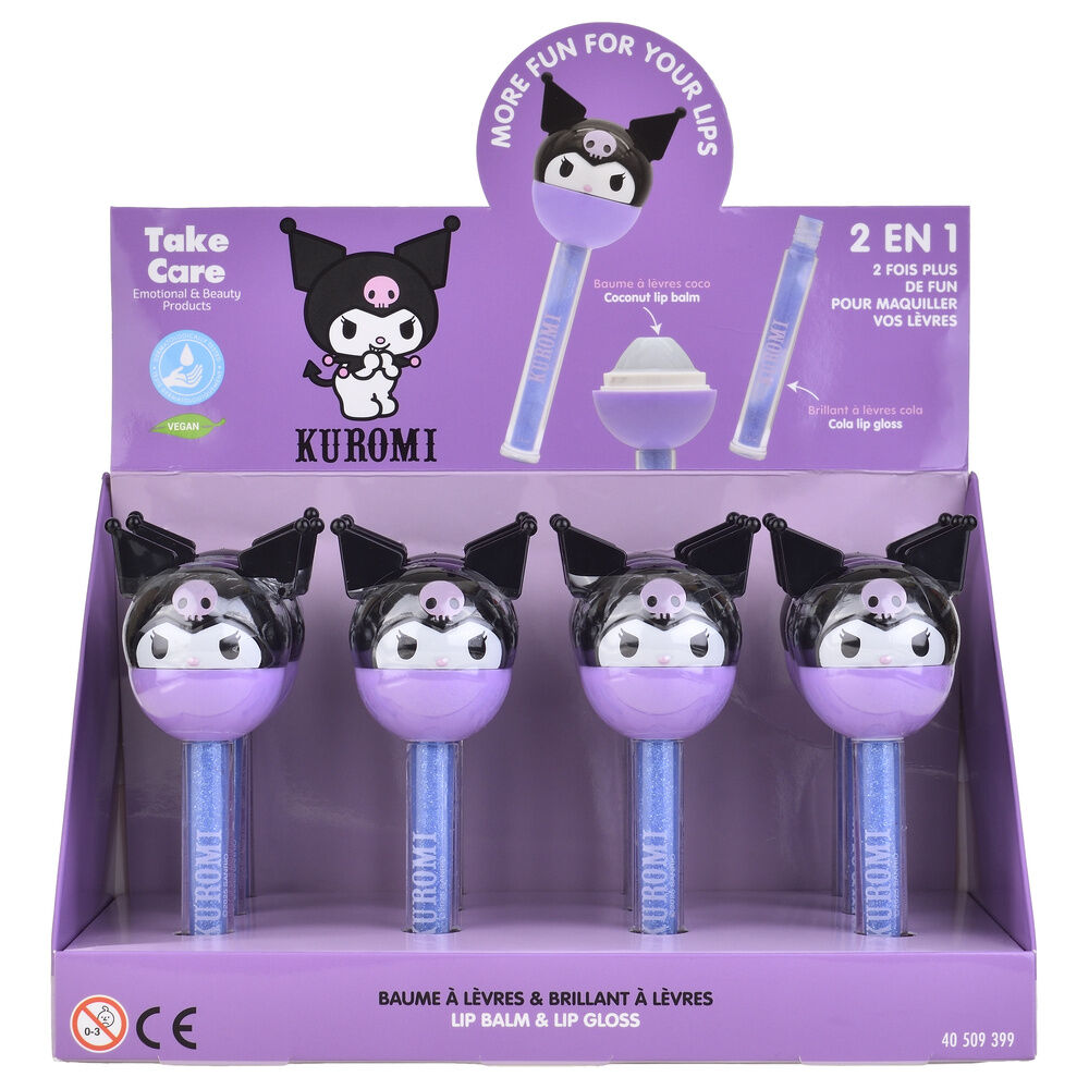 Bálsamo labial y brillo 2 en 1 de Kuromi en diseño morado - 7