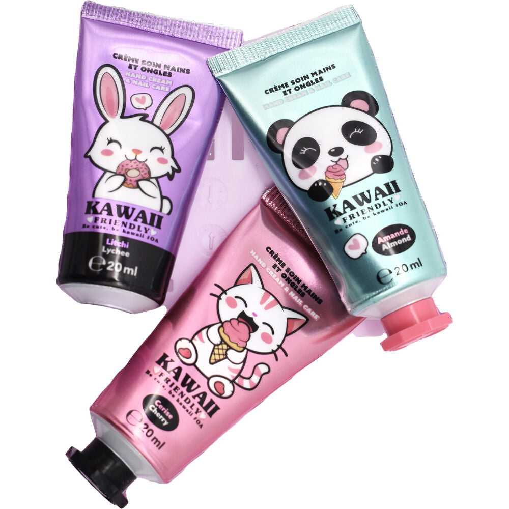 Set de tres cremas de manos y uñas Kawaii de 20 ml - 7