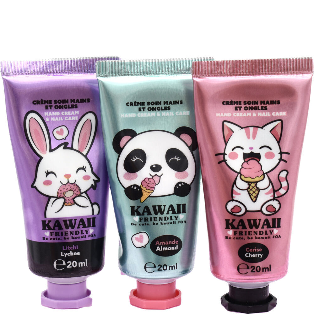 Set de tres cremas de manos y uñas Kawaii de 20 ml - 9