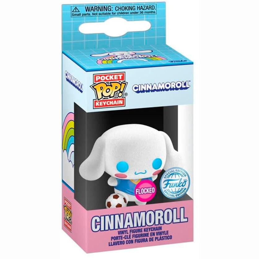 Llavero FUNKO Pocket POP! de Cinnamoroll con acabado flocked