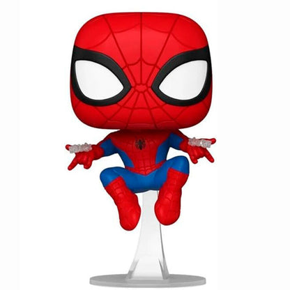 Figura Funko POP Marvel Spider-Man en pose suspendida
